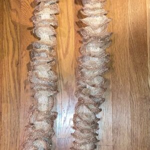 Handmade Scalloped Gold Sparkle Scarf